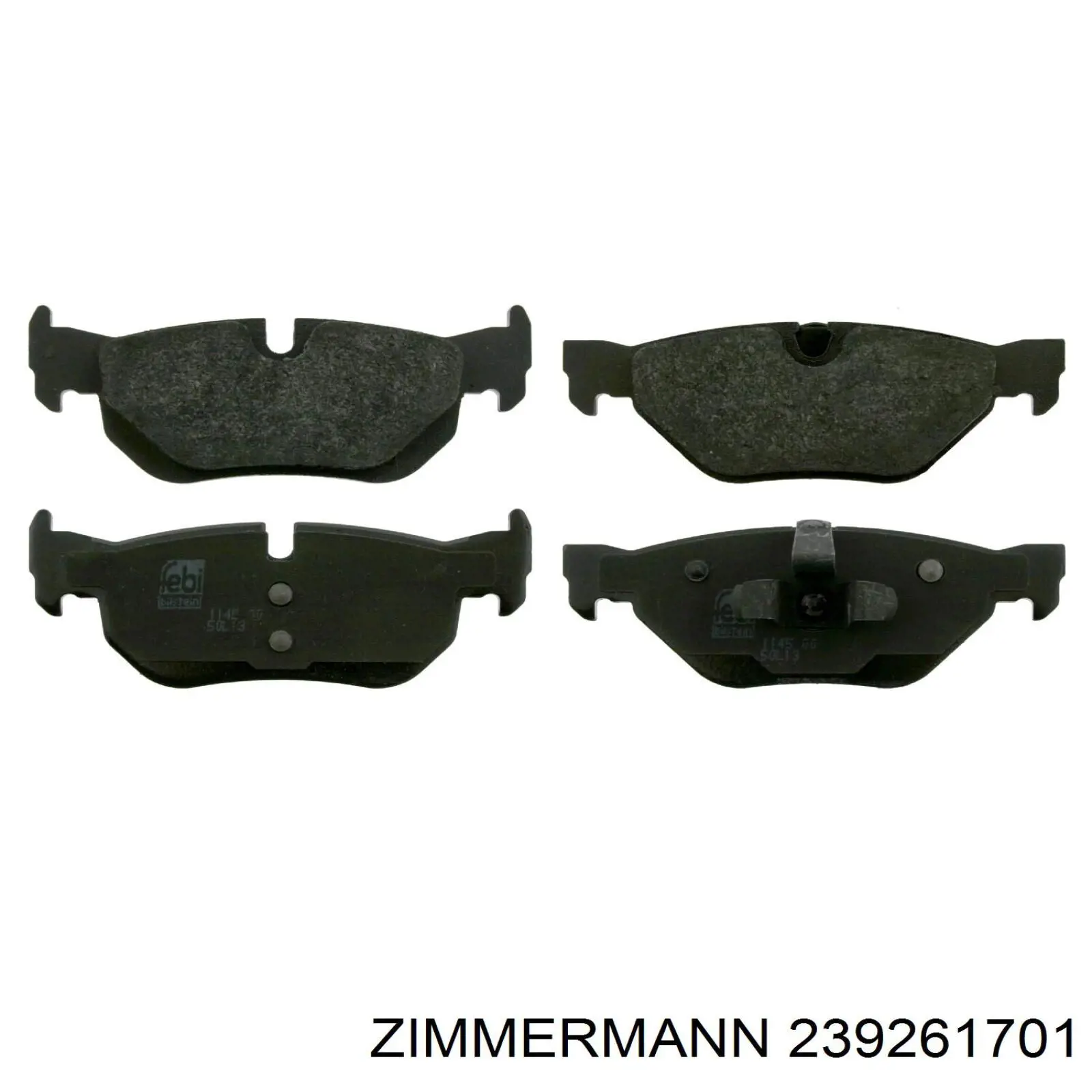 239261701 Zimmermann Колодки гальмівні задні, дискові