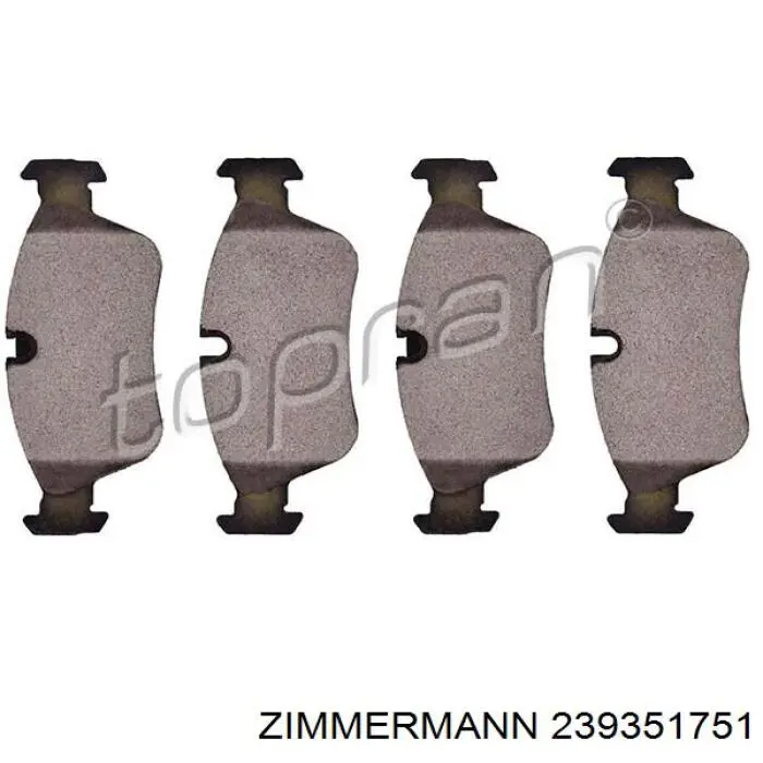 Передні тормозні колодки 239351751 Zimmermann