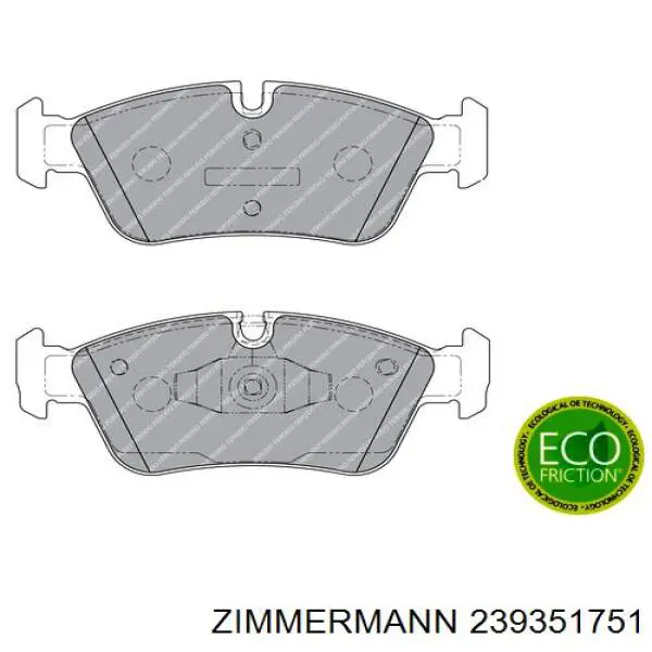 239351751 Zimmermann Передні гальмівні колодки
