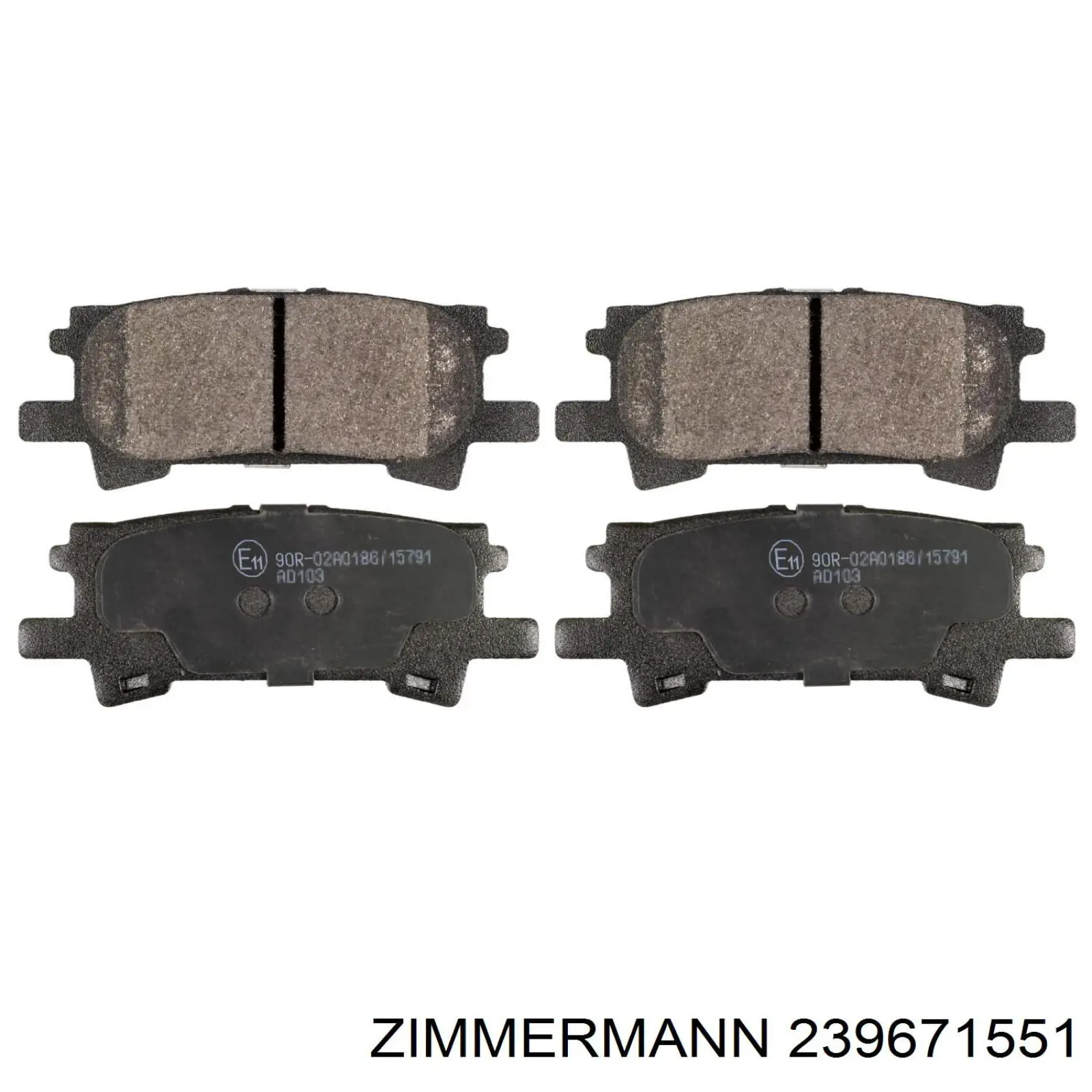 Задні гальмівні колодки Zimmermann 239671551 ціна, від 25.72 USD