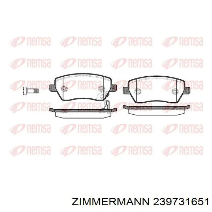 Тормозні колодки Zimmermann 239731651