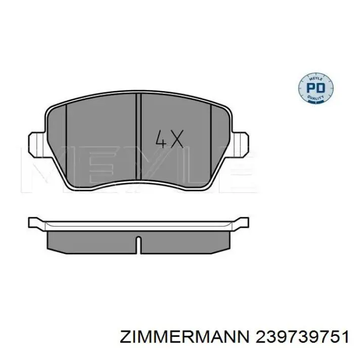 Гальмівні колодки Zimmermann 239739751 ціна, від 23.51 USD