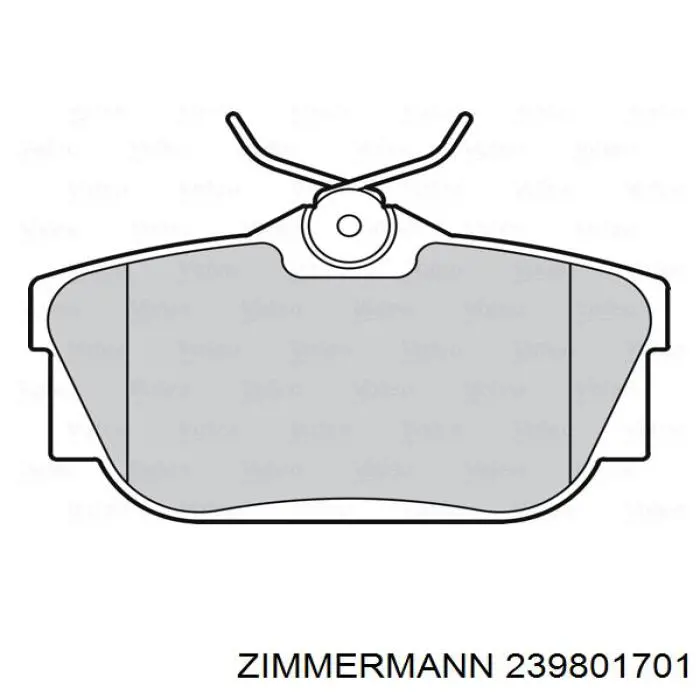 Задні гальмівні колодки Zimmermann 239801701 ціна, від 22.23 USD