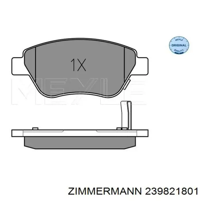 239821801 Zimmermann колодки гальмівні передні, дискові