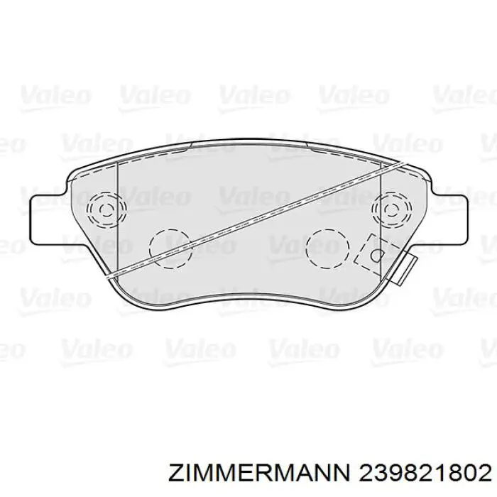 Передні тормозні колодки 239821802 Zimmermann