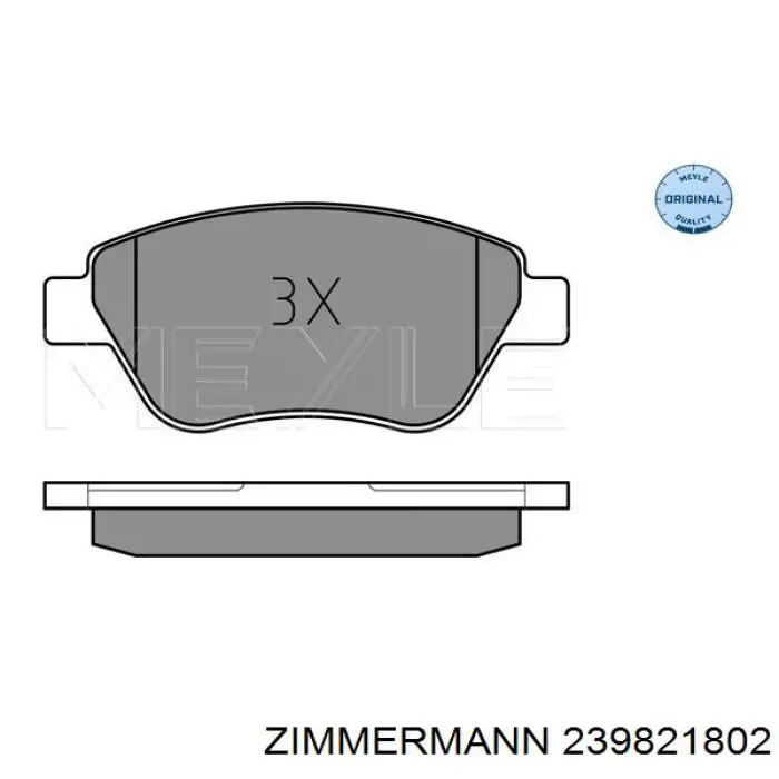 239821802 Zimmermann Передні гальмівні колодки