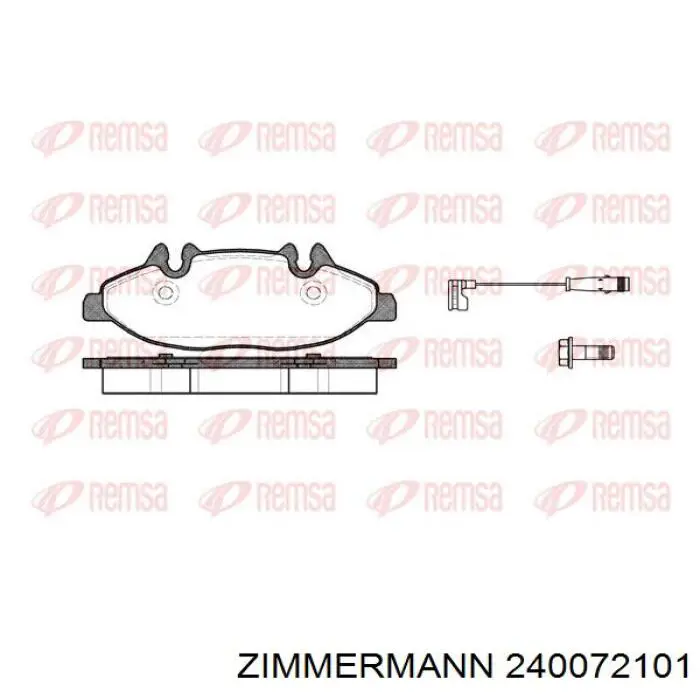 Гальмівні колодки Zimmermann 240072101 ціна, від 27.62 USD