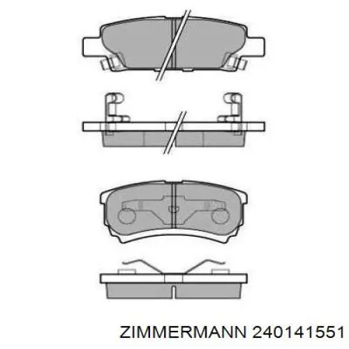 Задні дискові колодки Zimmermann 240141551