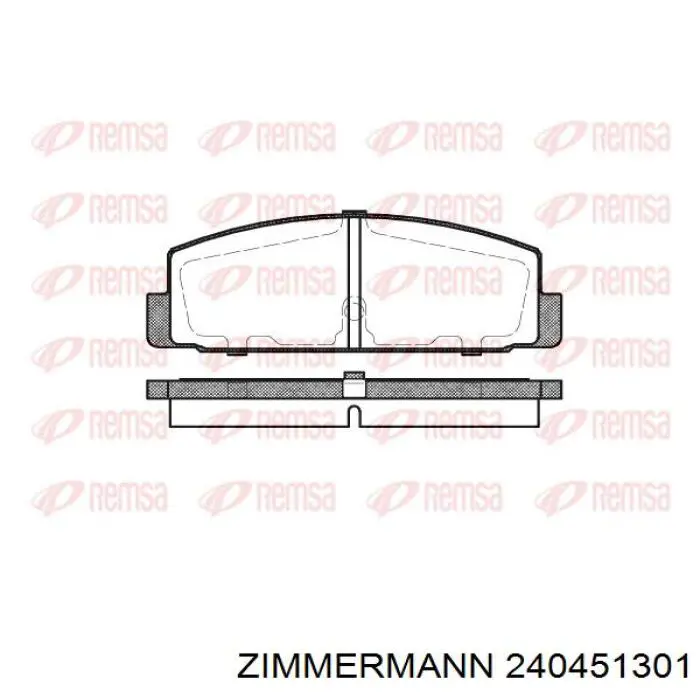 Купити 240451301 Zimmermann Задні колодки