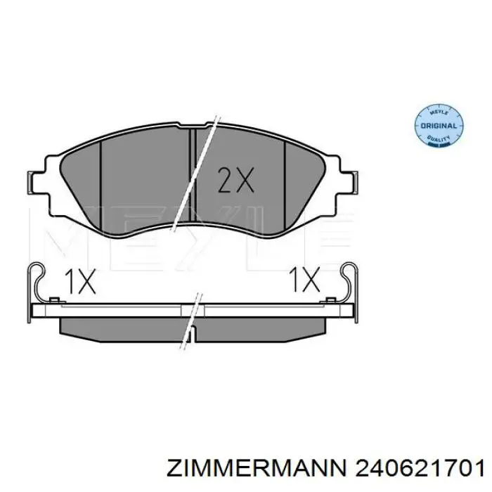 Гальмівні колодки Zimmermann 240621701 ціна, від 18.79 USD