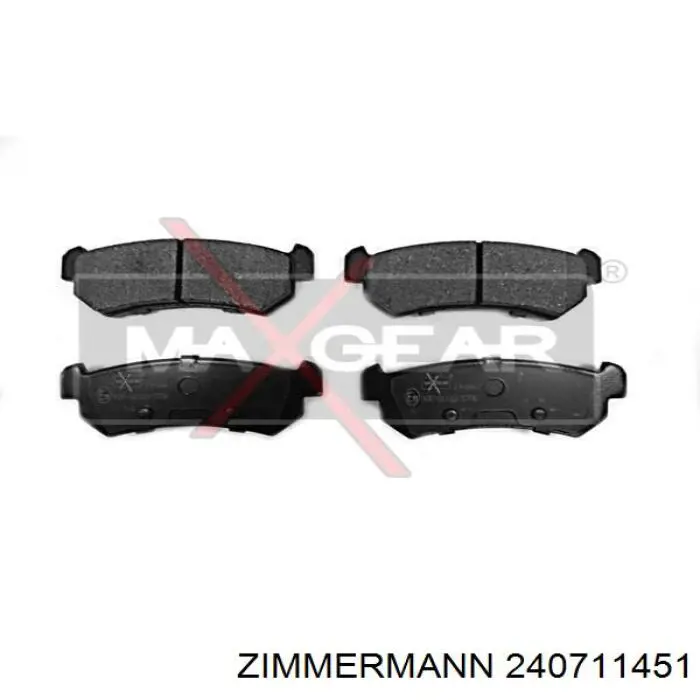 240711451 Zimmermann колодки гальмові задні, дискові
