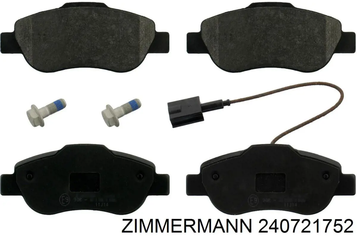 240721752 Zimmermann колодки гальмівні передні, дискові
