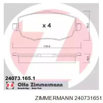 Гальмівні колодки Zimmermann 240731651 ціна, від 33.04 USD