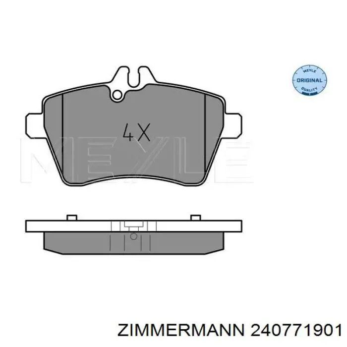 Передні тормозні колодки 240771901 Zimmermann