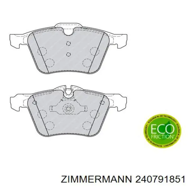 Передні тормозні колодки 240791851 Zimmermann