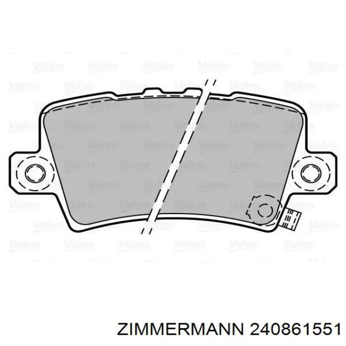 Задні гальмівні колодки 240861551 Zimmermann