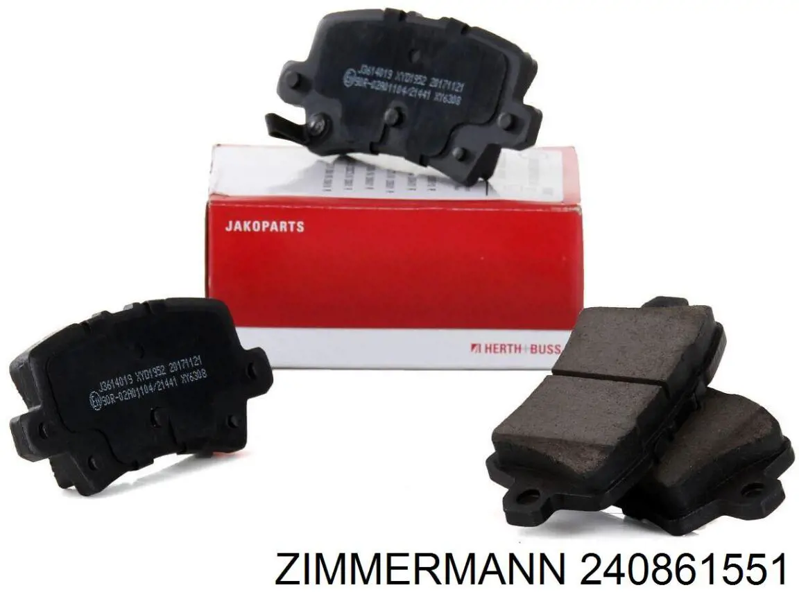Задні гальмівні колодки Zimmermann 240861551 ціна, від 23.60 USD