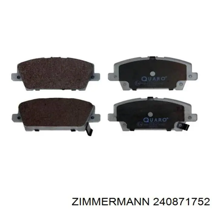240871752 Zimmermann колодки гальмівні передні, дискові