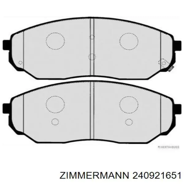 Купити 240921651 Zimmermann Колодки гальмівні передні, дискові