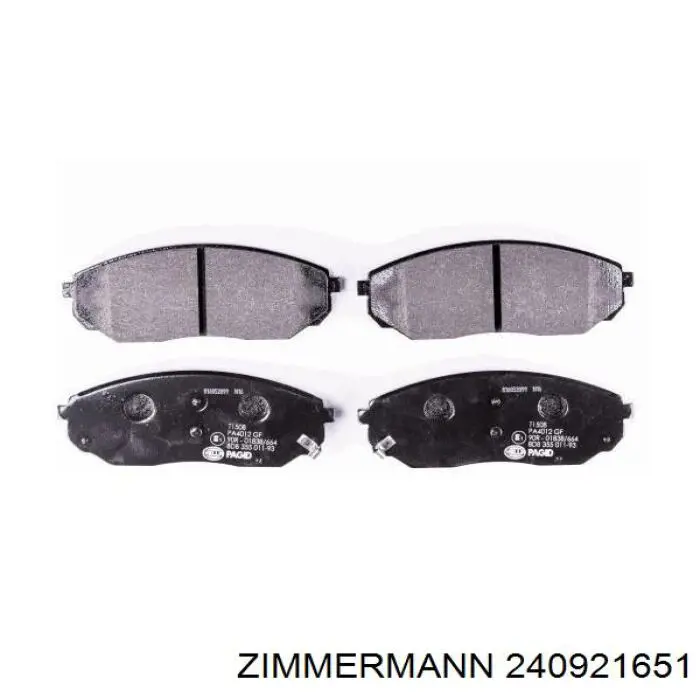 Гальмівні колодки Zimmermann 240921651 ціна, від 25.39 USD