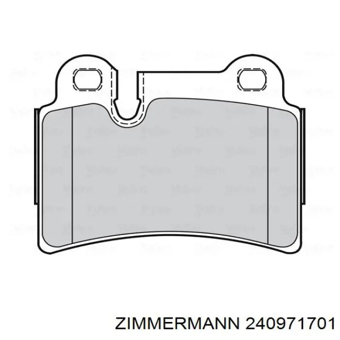 Купити 240971701 Zimmermann Задні колодки