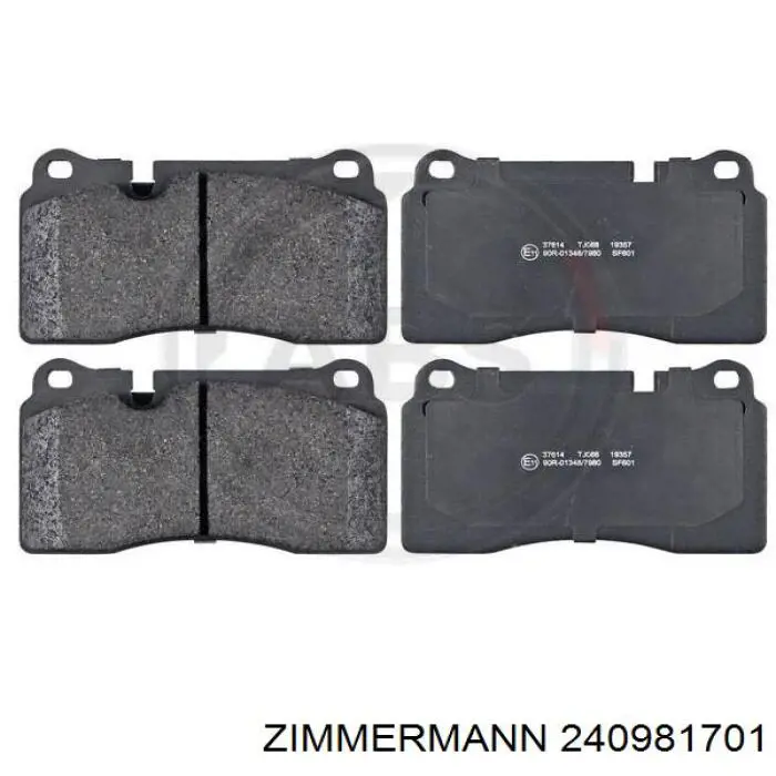 Купити 240981701 Zimmermann Колодки гальмівні передні, дискові