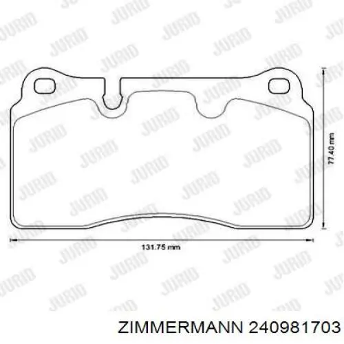 Гальмівні колодки Zimmermann 240981703 ціна, від 74.21 USD