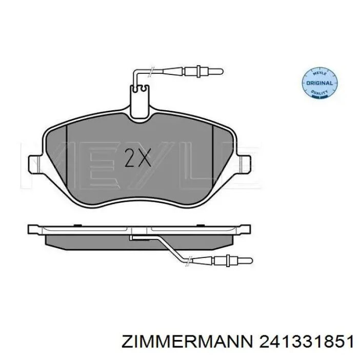 241331851 Zimmermann колодки гальмівні передні, дискові
