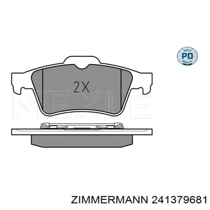 Задні гальмівні колодки Zimmermann 241379681 ціна, від 22.80 USD