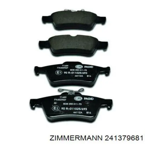 Задні гальмівні колодки 241379681 Zimmermann