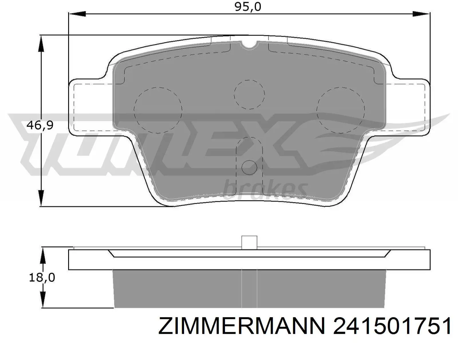 Задні дискові колодки Zimmermann 241501751