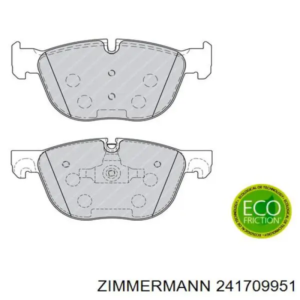 Передні тормозні колодки 241709951 Zimmermann