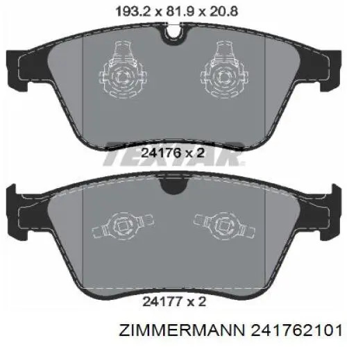 241762101 Zimmermann Передні гальмівні колодки