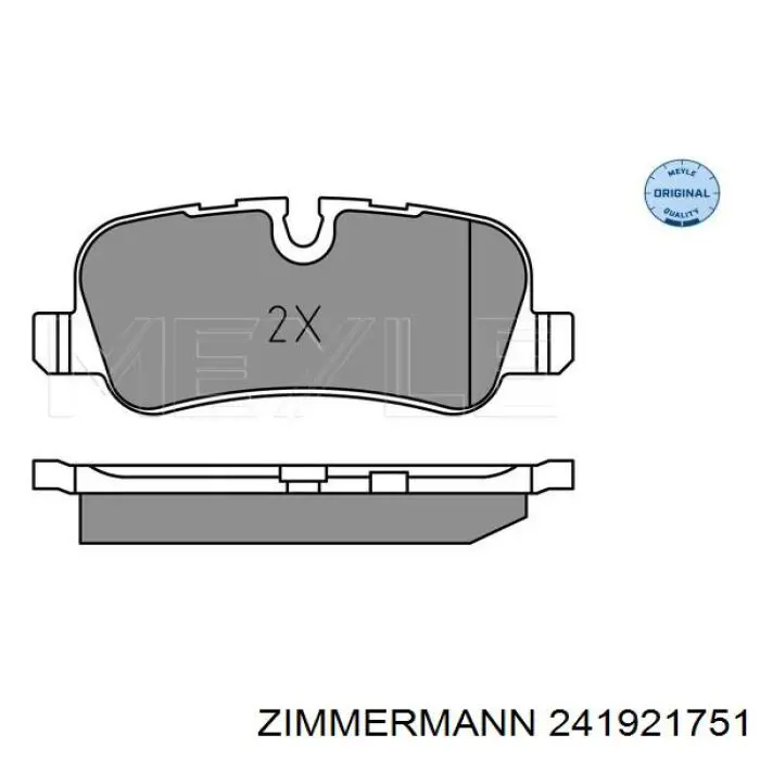 Купити 241921751 Zimmermann Задні колодки