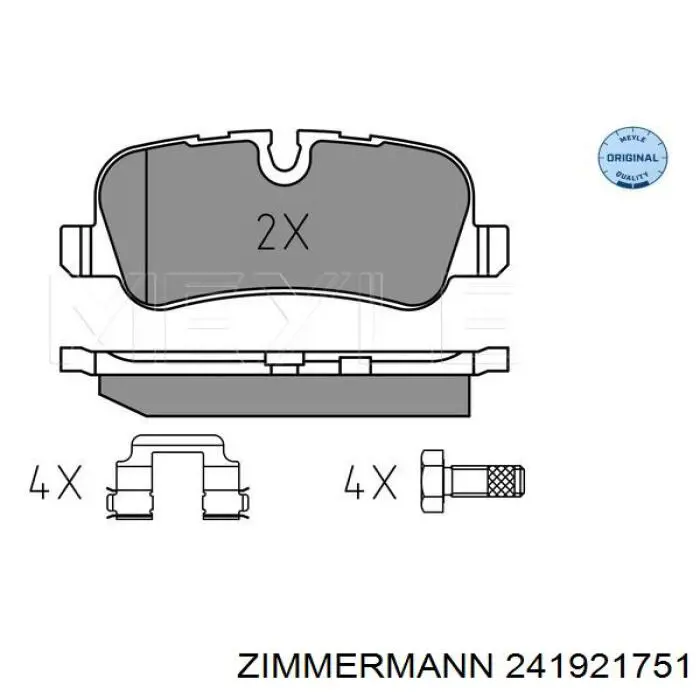 Задні дискові колодки Zimmermann 241921751