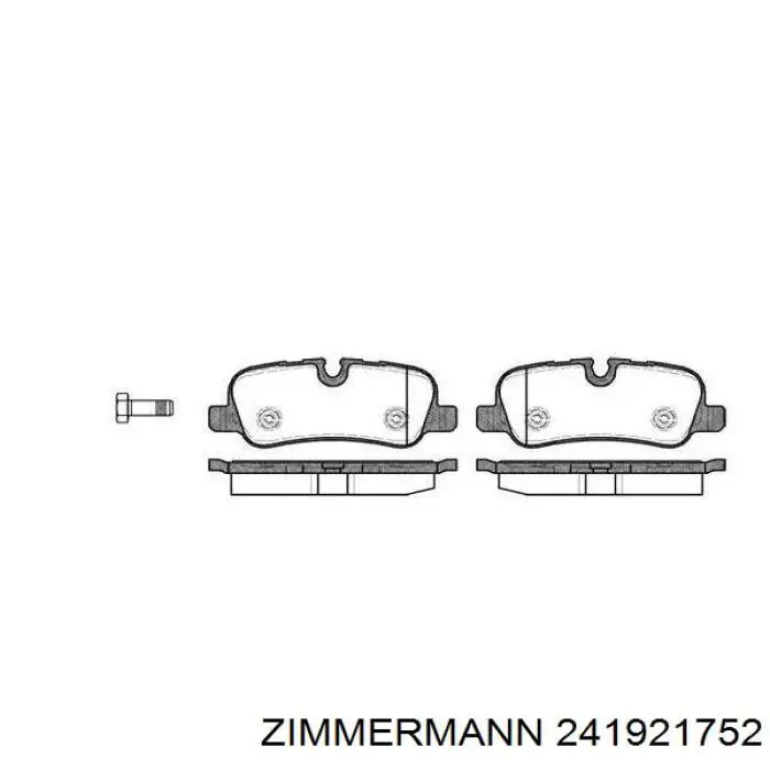 Задні гальмівні колодки Zimmermann 241921752 ціна, від 40.63 USD