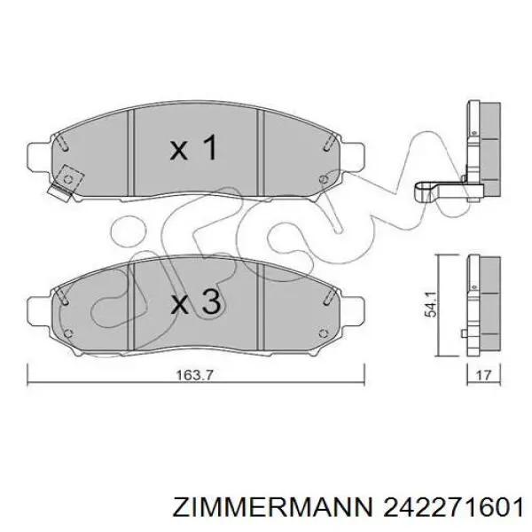 Тормозні колодки Zimmermann 242271601