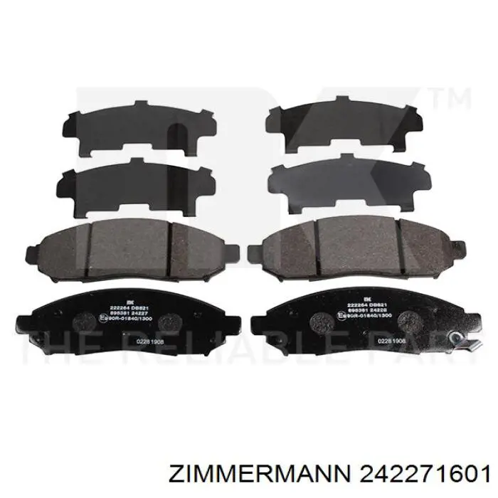 Купити 242271601 Zimmermann Колодки гальмівні передні, дискові