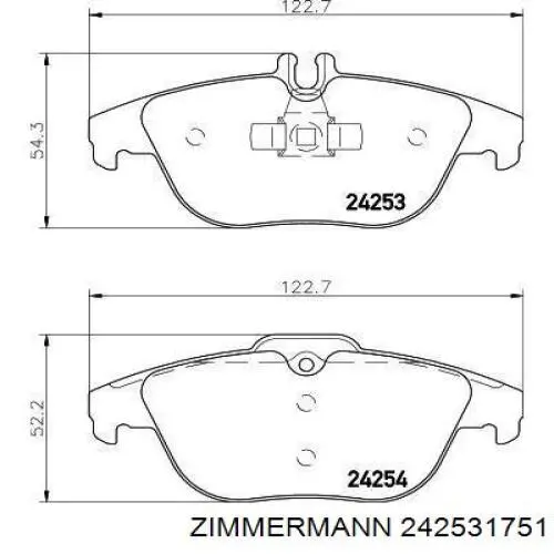 Задні дискові колодки Zimmermann 242531751