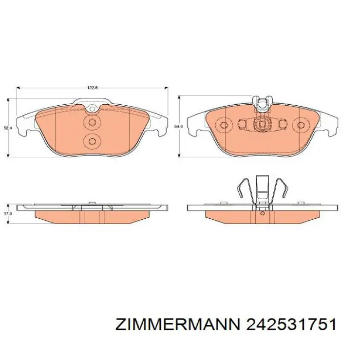 Купити 242531751 Zimmermann Задні колодки