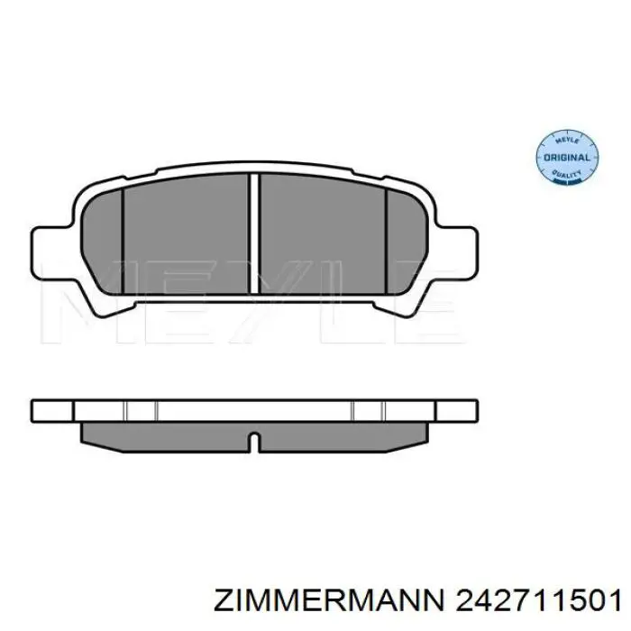 Задні гальмівні колодки 242711501 Zimmermann