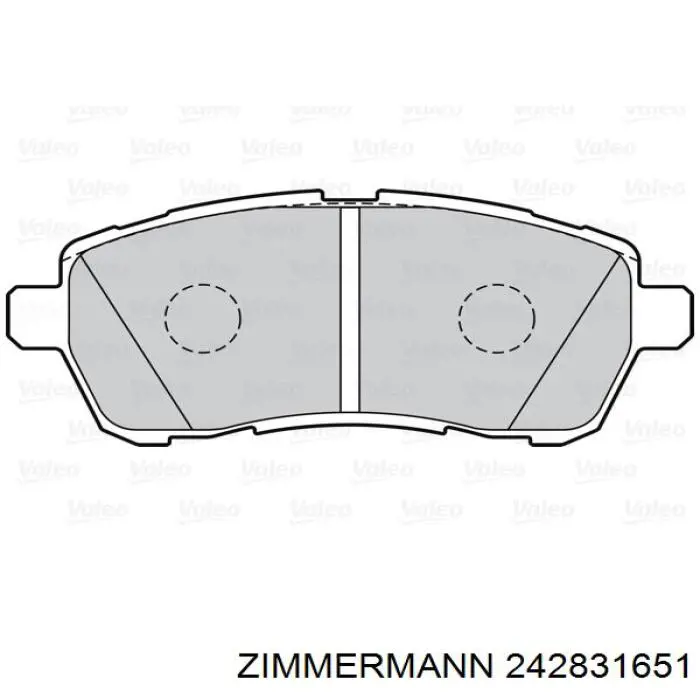 Гальмівні колодки Zimmermann 242831651 ціна, від 20.48 USD