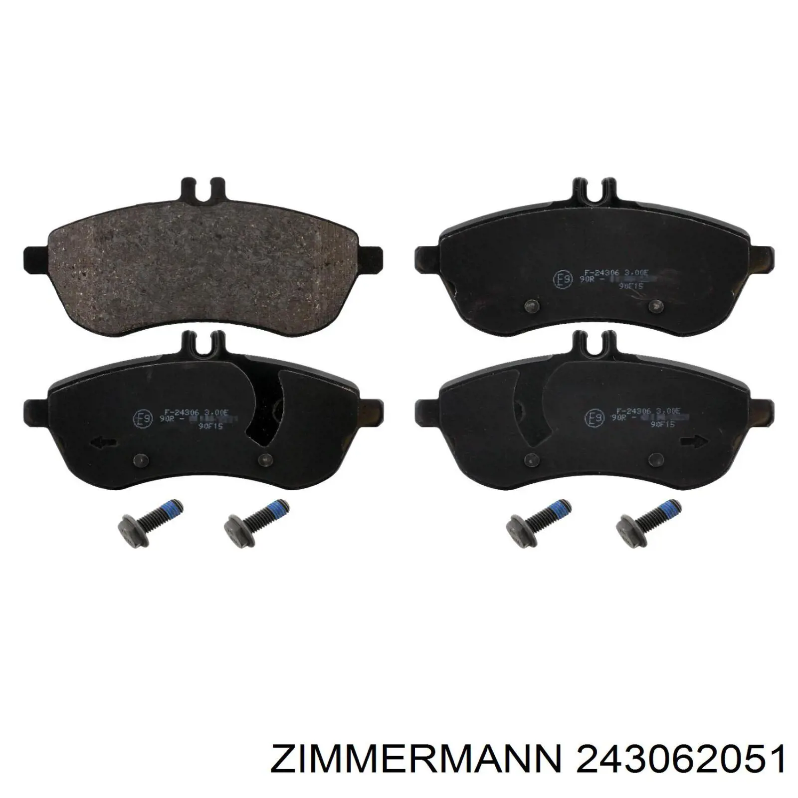 Передні тормозні колодки 243062051 Zimmermann