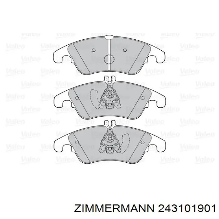 243101901 Zimmermann Передні гальмівні колодки