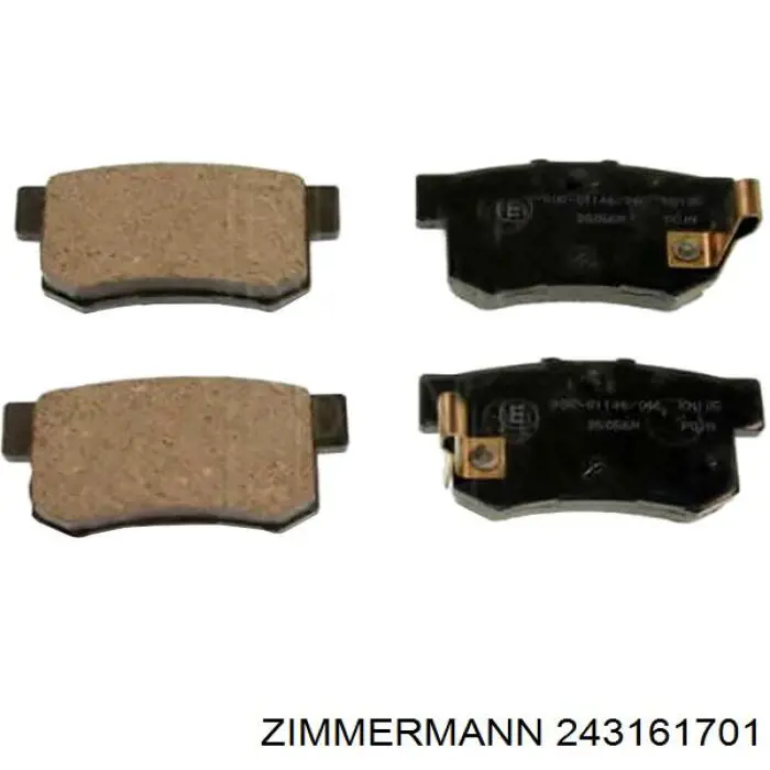 Гальмівні колодки Zimmermann 243161701 ціна, від 56.01 USD