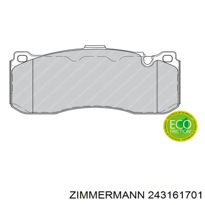 Купити 243161701 Zimmermann Колодки гальмівні передні, дискові
