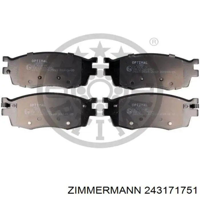 Гальмівні колодки Zimmermann 243171751 ціна, від 18.61 USD