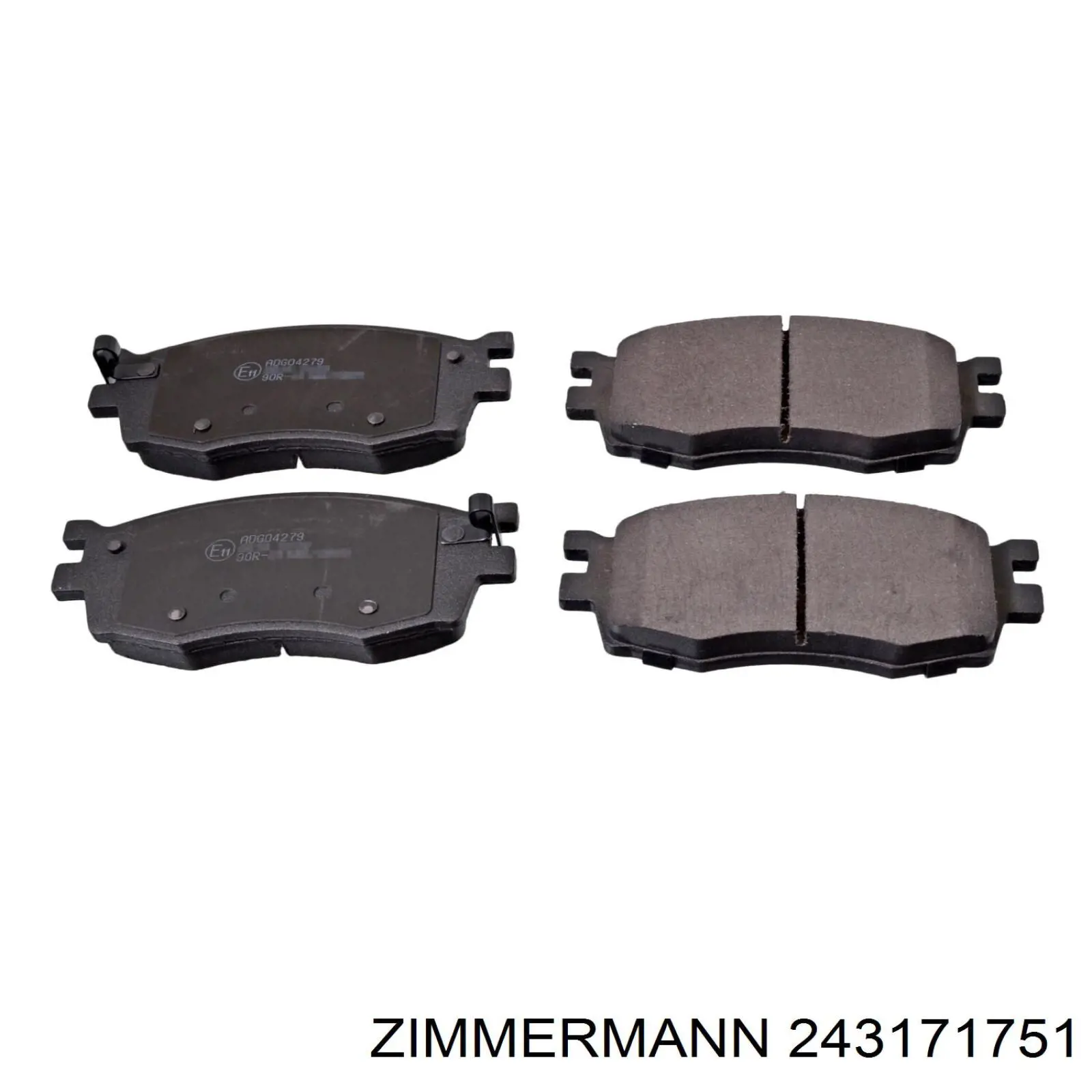 243171751 Zimmermann колодки гальмівні передні, дискові