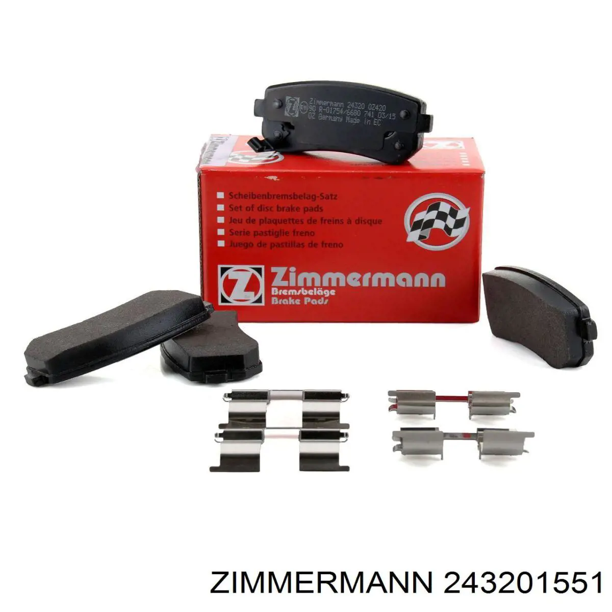 Задні дискові колодки Zimmermann 243201551