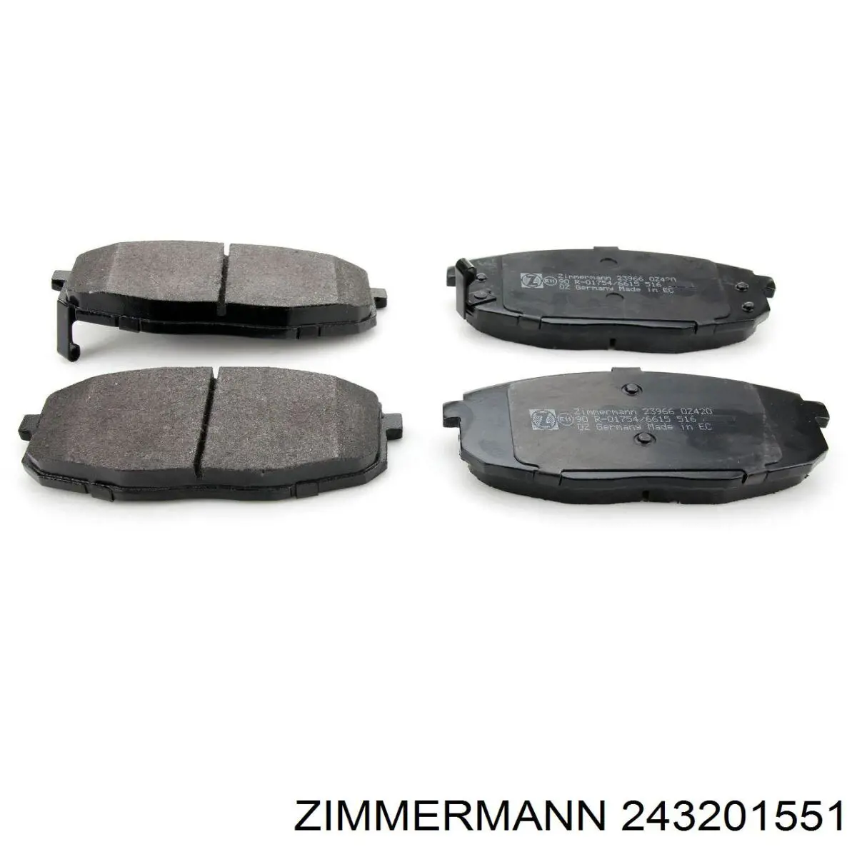 Задні гальмівні колодки 243201551 Zimmermann